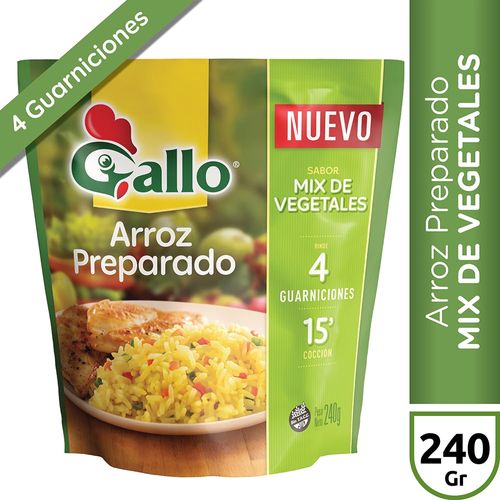Arroz Preparado Mix Vegetales Gallo X240 Gr
