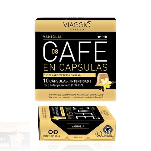 Café Espresso En Capsula Vainilla Viaggio 55 Gr