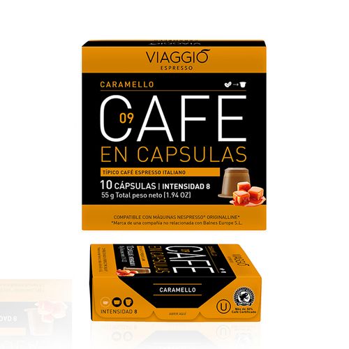 Café Esperesso En Capsulas Caramelo Viaggio 55 Gr