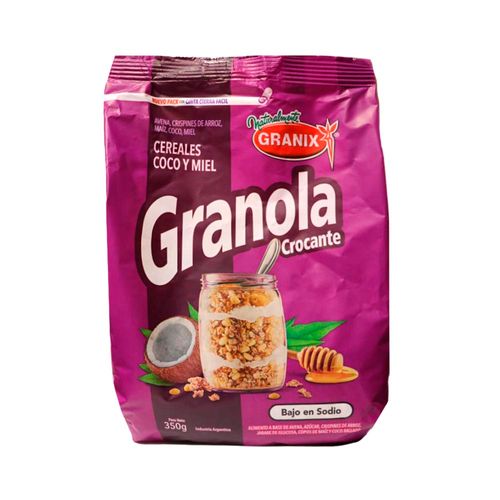 Granola Cereal, Coco Y Miel Granix 350 Gr