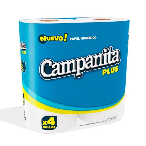 Papel Higienico Campanita Plus 4ux30mts