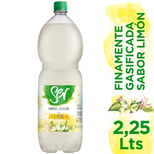 Agua Saborizada Con Gas  Ser Limón2,25 L