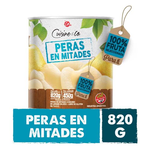 Peras En Mitades cuisine & Co 820gr