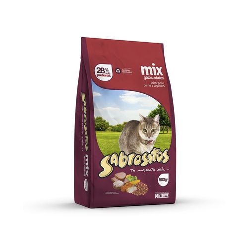 Alimento Sabrositos Gato Mix P,c,v 500g