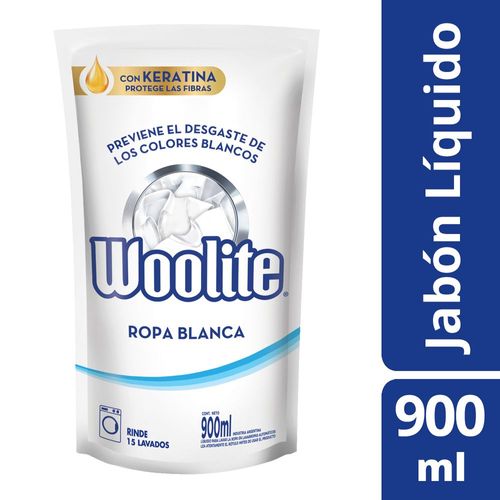 Woolite Jabón Líquido Para Ropa Extra Blanca En Máquina Repuesto 900ml