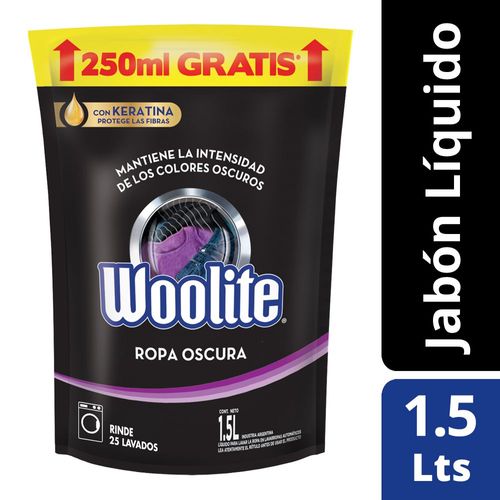 Woolite Jabón Líquido Para Ropa Oscura En Máquina Repuesto 1.5l