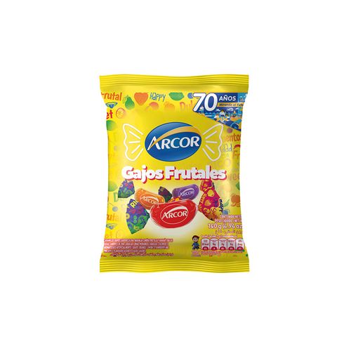 Caramelos Arcor Gajos Frutales 140g