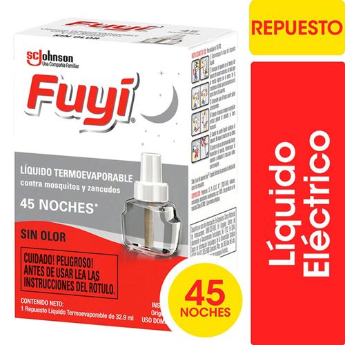 L¡quido El?ctrico Insecticida Fuyi Contra Mosquitos Repuesto 32.90ml