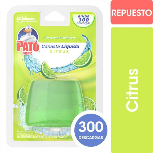 Canasta Líquida Para Inodoro Pato Citrus Repuesto 50ml