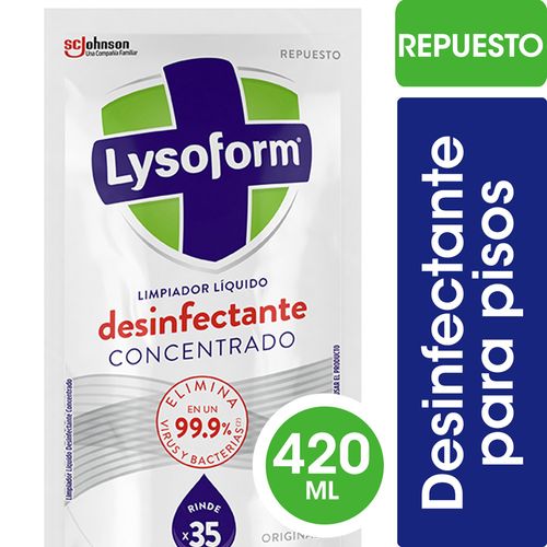 Desinfectante Concentrado Pisos Lysoform Repuesto 420ml