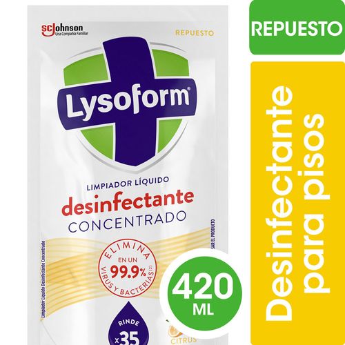 Desinfectante Concentrado Pisos Lysoform Cítrica 420ml