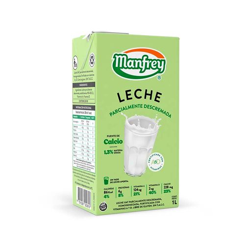 Leche Descremada Manfrey Uat 1 Lt