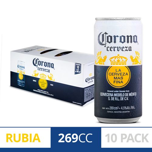 Cerveza Corona 269 Cc - 10 U