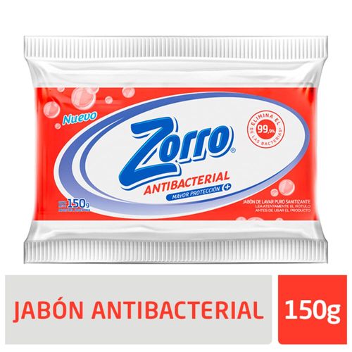 Jabon Compacto Zorro Antibacterial 150gr