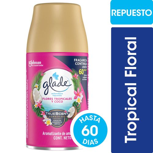 Aromatizador Automatico Glade Flores Y Coco Rep 175cc