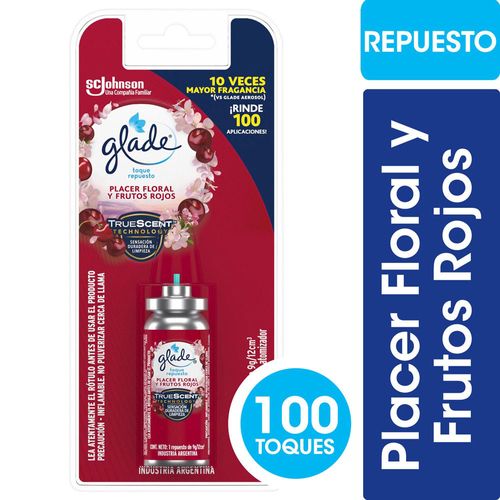 Desodorante Amb Glade Toque Floral Frutos Rojos Rep 9gr