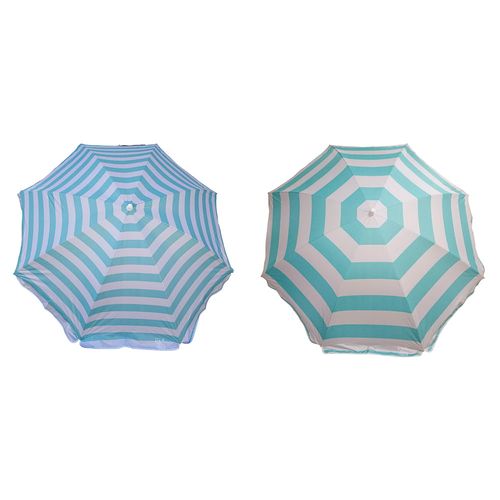 Somrbilla De Playa 2m Uv%0 Rayas Sky Blue