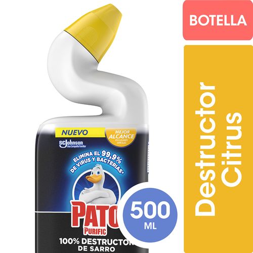 Limpiador Inodoro Pato Destructor De Sarro Citrus 500ml