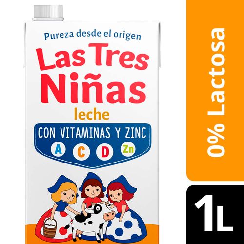 Leche 0 Lactosa Vitamina/zinc Las Tres Ni¤as 1l