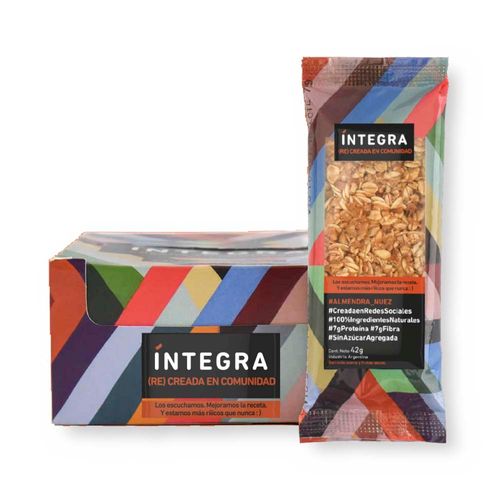 Barra De Cereal Integra Almendraa Y Nuez X42g