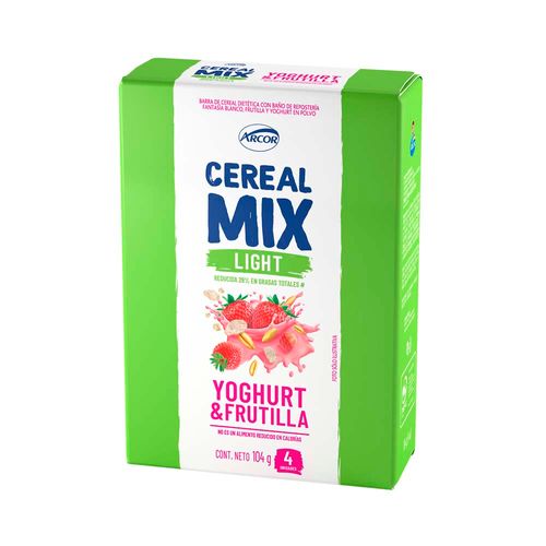 Barra Yoghurt Frutilla Light Cereal Mix 104 Gr