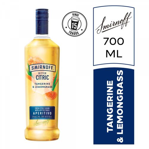 Aperitivo Smirnoff Tangerine Y Lemongrass 700 Ml