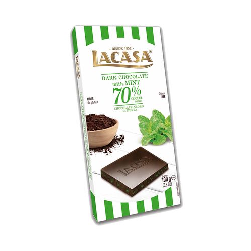 Chocolate Lacasa Negro Menta X100g
