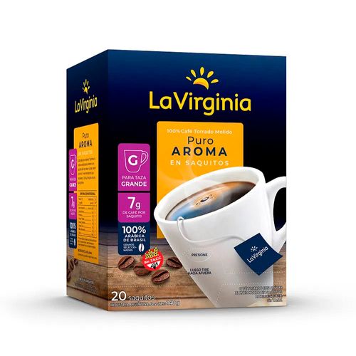 Café La Virginia Puro Aroma En Saquito X140g