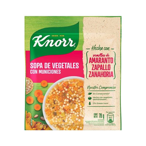 Sopa De Vegetales Knorr Con Amaranto 78 G