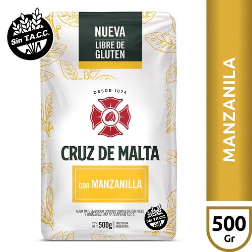 Yerba Mate Con Manzanilla Cruz De Malta 500 Gr