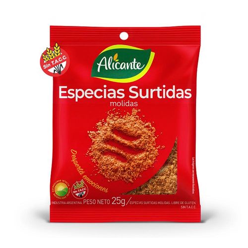 Especias Surtidas Molidas Alicante 25 Gr