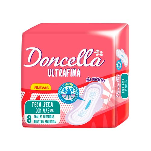 Toalla Doncella Ultrafina Seca Alas X8