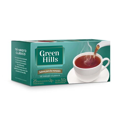 Te Negro Clasico Green Hills Momentos 25 Saquitos