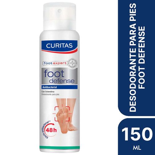 Desodorante Para Pies Curitas Foot Defense Para Todo Tipo De Piel X 150 Ml