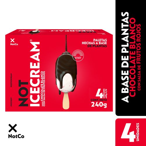 Paletas Heladas Not Icecream® Chocolate Blanco 4 U - 240 Gr