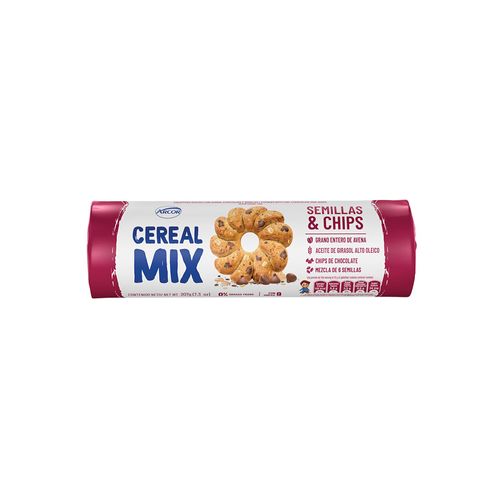 Galletas Cereal Mix Semillas/chips X207g