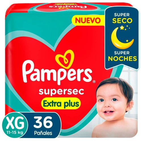 Pañales Pampers Supersec Extra Grande X36