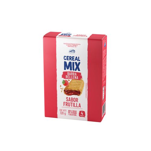 Barra Rellena Frutilla Arcor Cereal Mix 128 Gr