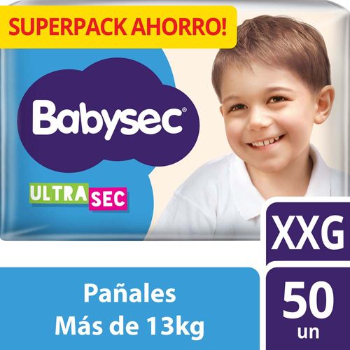 Pañales Babysec Ultrasec Jumbo Pack Xxg X50