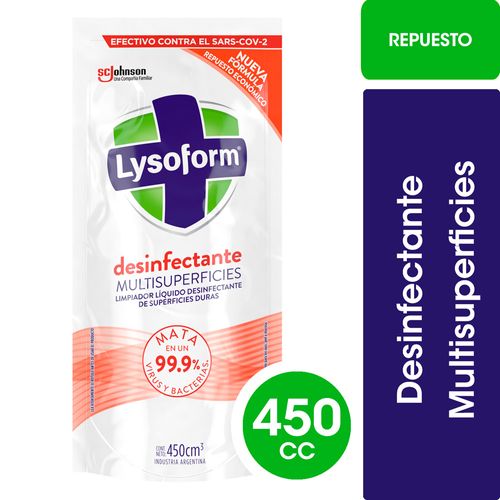 Limpiador Desinfectante Lysoform Multisuper Rep 450ml