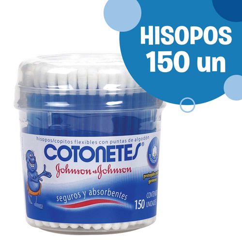 Hisopos Flexibles Cotonetes Johnson & Johnson 150 U