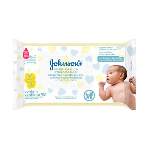 Toallitas Húmedas Para Bebé Johnson's® Recién Nacido X 48 U