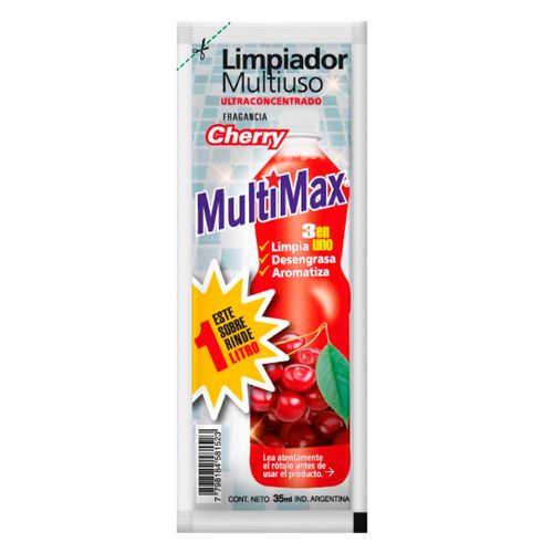 Limpiador Liquido Multimax Multiuso Concentrado Cherry Rinde 1l