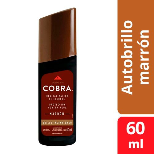 Autobrillo Para Cuero Cobra Marron Pvc 60 Ml