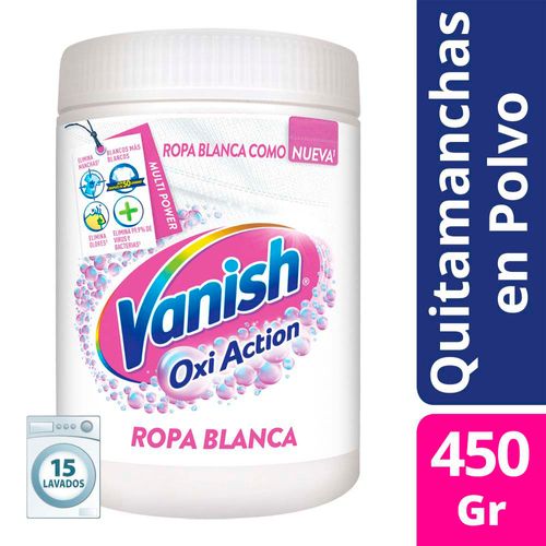 Quitamanchas Vanish Polvo Blanco Pote 450g