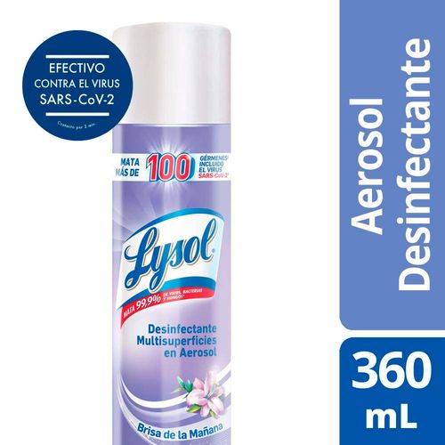 Lysol Aerosol Desinfectante Brisa De La Mañana 360ml