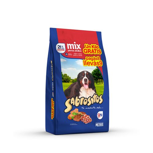 Alimento Perros Sabrositos Mix Perros Adultos 8kg - 1k Gratis