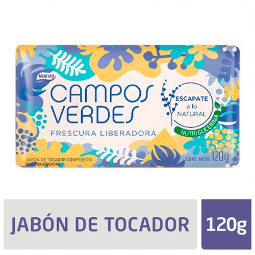 Jabon Campos Verdes Frescura Libera 120g