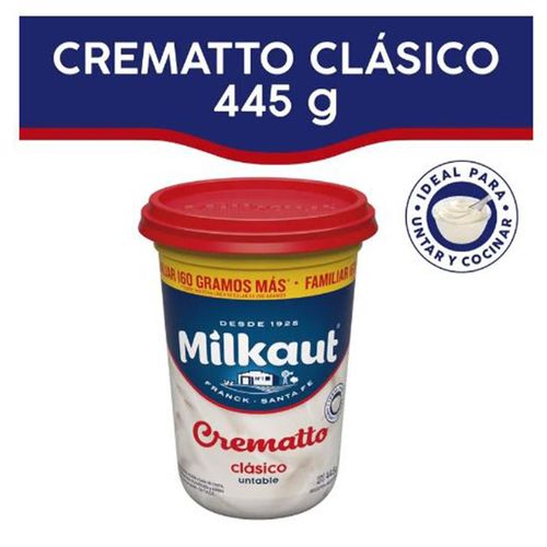 Alimento Lacteo Crematto Clasico Milkaut 445g