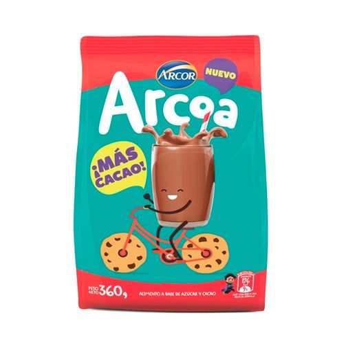 Alimento A Base De Azúcar Y Cacao Arcoa 360 Gr
